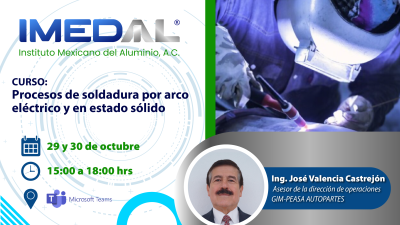 Curso: Procesos de soldadura por arco eléctrico y en estado sólido 